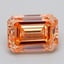1.01 Ct. Fancy Orange Emerald Lab Grown Diamond