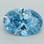 5.07 Ct. Fancy Vivid  Blue Oval Lab Grown Diamond