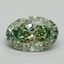 2.06 Ct. Fancy Vivid Green Oval Lab Grown Diamond