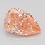 3.09 Ct. Fancy Vivid Pink Pear Lab Grown Diamond