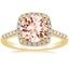 18K Yellow Gold Odessa Halo Diamond Ring (1/5 ct. tw.), smalltop view