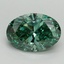 2.05 Ct. Fancy Vivid Pacific Green Oval Lab Grown Diamond