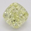 0.79 Ct. Fancy Yellow Cushion Diamond