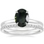 18K White Gold Floral Lattice Ring with Ballad Diamond Ring (1/6 ct. tw.)