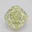 0.92 Ct. Fancy Light Yellow Cushion Diamond