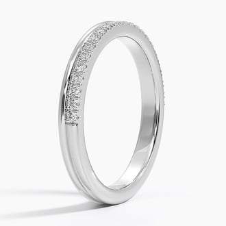 Alina Double Band Diamond Ring in Platinum