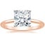 14K Rose Gold Four-Prong Comfort Fit 1.5mm Ring, smalltop view