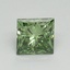 1.11 Ct. Fancy Vivid Green Princess Lab Grown Diamond