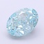2.50 Ct. Fancy Vivid Bluish Green Oval Lab Grown Diamond