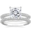 18KW Moissanite Luxe Valencia Diamond Bridal Set, smalltop view