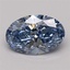 0.99 Ct. Fancy Vivid Blue Oval Lab Grown Diamond