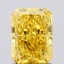 1.55 Ct. Fancy Vivid  Yellow Radiant Lab Grown Diamond