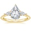 18K Yellow Gold Luxe Cometa Three Stone Diamond Ring (1/3 ct. tw.), smalltop view
