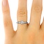 The Morganne Ring, smalltop view on a hand