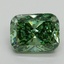 2.01 Ct. Fancy Vivid Green Cushion Lab Grown Diamond