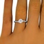 The Mythri Ring, smalltop view on a hand
