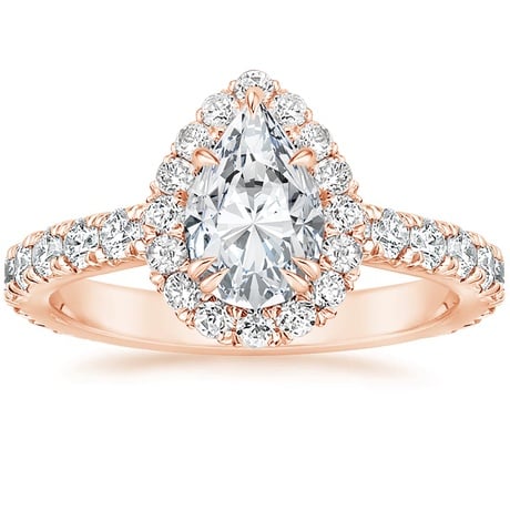 14K Rose Gold Luxe Sienna Halo Diamond Bridal Set (1 3/8 ct. tw.)