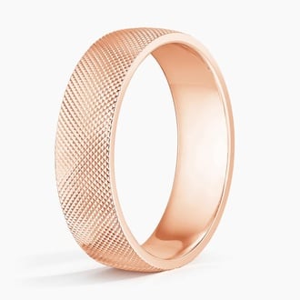 Mojave Maverick 6mm Wedding Ring in 14K Rose Gold