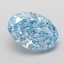 4.10 Ct. Fancy Vivid Blue Oval Lab Grown Diamond