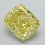 6.29 Ct. Fancy Vivid Yellow Cushion Lab Grown Diamond