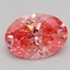 1.58 Ct. Fancy Vivid Pink Oval Lab Grown Diamond