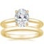 18K Yellow Gold Elodie Ring with 2mm Comfort Fit Wedding Ring
