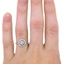 The Hellene Ring, smallzoomed in top view on a hand