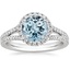 18K White Gold Fortuna Halo Diamond Ring (1/2 ct. tw.), smalltop view