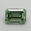 4.18 Ct. Fancy Vivid Pacific Green Emerald Lab Grown Diamond