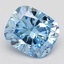 1.87 Ct. Fancy Vivid Blue Cushion Lab Grown Diamond