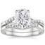 18KW Moissanite Chamise Diamond Bridal Set, smalltop view