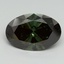 5.08 Ct. Fancy Deep Green Oval Lab Grown Diamond