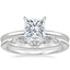 18K White Gold Flower Petal Diamond Ring with Yvette Diamond Ring