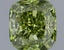1.12 Ct. Fancy Vivid Green Cushion Lab Grown Diamond