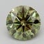 0.69 Ct. Fancy Vivid Green Round Lab Grown Diamond