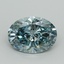 2.09 Ct. Fancy Vivid Bluish Green Oval Lab Grown Diamond