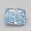 1.61 Ct. Fancy Vivid Blue Cushion Lab Grown Diamond