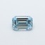 1.01 Ct. Fancy Intense  Blue Emerald Lab Grown Diamond