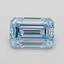 0.95 Ct. Fancy Vivid Blue Emerald Lab Grown Diamond
