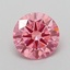 0.9 Ct. Fancy Vivid Pink Round Lab Grown Diamond