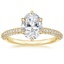 18K Yellow Gold Valentina Diamond Ring, smalltop view