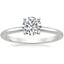 18K White Gold Four-Prong Comfort Fit 1.5mm Ring, smalltop view