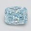 2.02 Ct. Fancy Vivid Blue Cushion Lab Grown Diamond