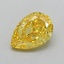 1.50 Ct. Fancy Vivid  Yellow Pear Lab Grown Diamond