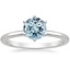 18K White Gold Six-Prong Petite Comfort Fit 1.5mm Solitaire Ring, smalltop view