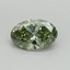 0.43 Ct. Fancy Vivid Green Oval Lab Grown Diamond