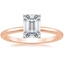14K Rose Gold Four-Prong Comfort Fit 1.5mm Ring, smalltop view
