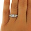 The Jessie Ring, smalltop view on a hand