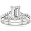 18KW Moissanite Chamise Diamond Bridal Set, smalltop view