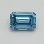 1.03 Ct. Fancy Vivid Malibu Blue Emerald Lab Grown Diamond
